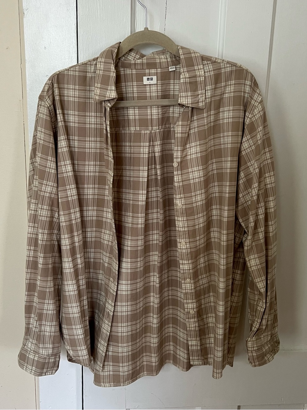 UNIQLO Beige Flannel Shirt
